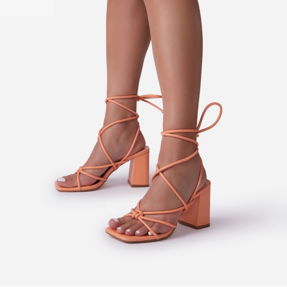 Ego Shoes Ballerine Knotted Strappy Detail Lace Up Sandals size 7 US
